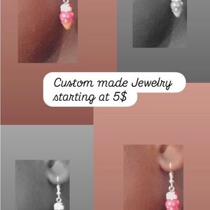 Pink and Orange Ice Cream Cone Earrings